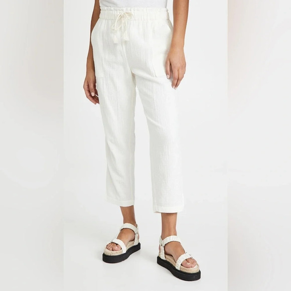 Madewell Lightestspun Beach Cover-Up Pants elastic waist drawstring pocket SZ XS - Picture 1 of 11